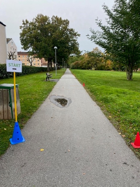 Starten på banan för skoljoggen